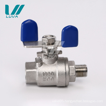 Standard thread butterfly handle mini ball valve